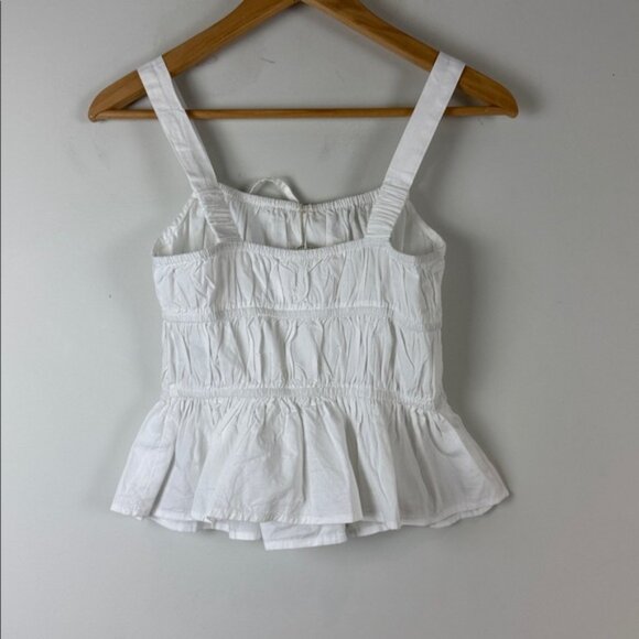 Sim Sam White Boho Tie Camisole Blouse Size Medium NWT - Picture 3 of 6